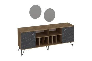 Dregrich Sidebord 180 cm - Valnøtt|Svart - Oppbevaring - Oppbevaringsmøbler - Sideboard & skjenk