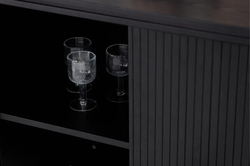 Fjällbacka Skjenk 160x48 cm - Svart - Oppbevaring - Oppbevaringsmøbler - Sideboard & skjenk