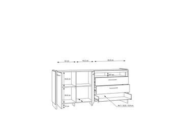 Gevgelija Sideboard 41x187 cm - Brun/Svart - Oppbevaring - Oppbevaringsmøbler - Sideboard & skjenk