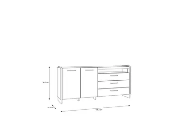 Gevgelija Sideboard 41x187 cm - Brun/Svart - Oppbevaring - Oppbevaringsmøbler - Sideboard & skjenk