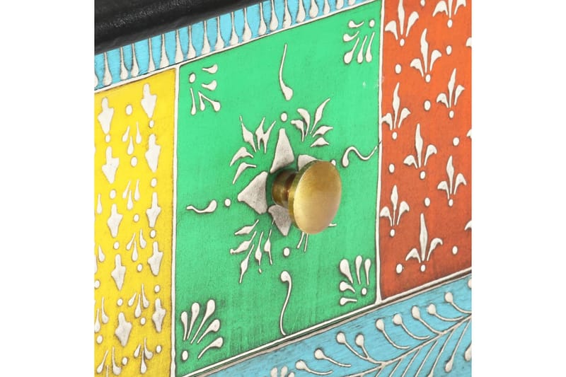 Håndmalt konsollbord 80x35x75 cm heltre mango - Flerfarget - Sideboard & skjenk