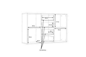 Haba Skjenk 34x123 cm - Brun / Hvit - Oppbevaring - Oppbevaringsmøbler - Sideboard & skjenk