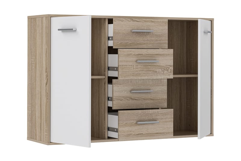 Haba Skjenk 34x123 cm - Brun / Hvit - Oppbevaring - Oppbevaringsmøbler - Sideboard & skjenk