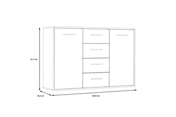 Haba Skjenk 34x123 cm - Brun / Hvit - Oppbevaring - Oppbevaringsmøbler - Sideboard & skjenk