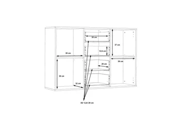 Haba Skjenk 34x123 cm i Tre - Hvit - Oppbevaring - Oppbevaringsmøbler - Sideboard & skjenk