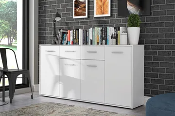 Haba Skjenk 34x162 cm - Hvit - Oppbevaring - Oppbevaringsmøbler - Sideboard & skjenk
