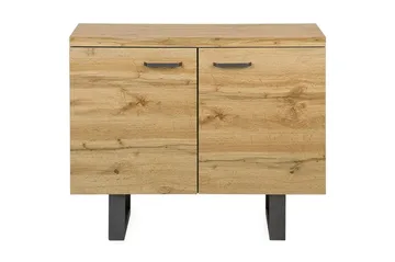 Harvley Skjenk med 2 Dører i Tre med Metallben - Brun - Oppbevaring - Oppbevaringsmøbler - Sideboard & skjenk