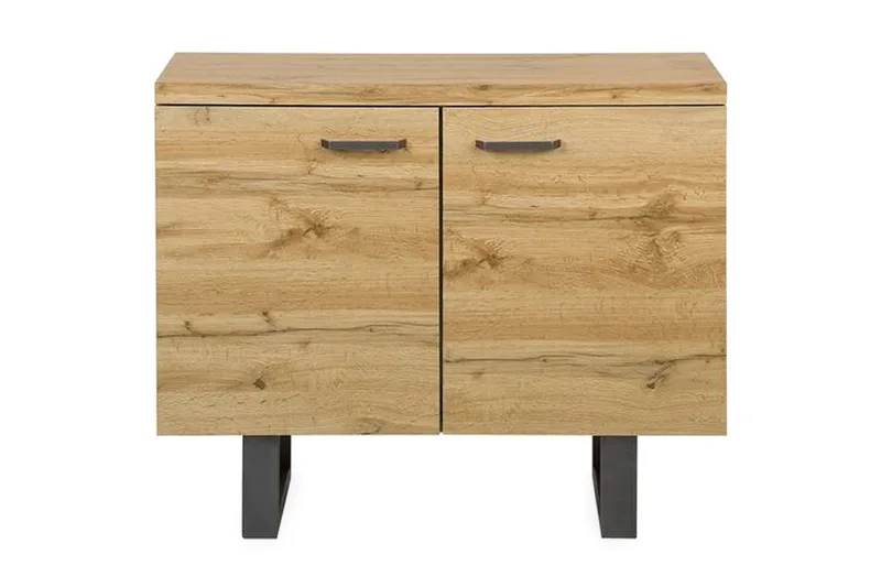 Harvley Skjenk med 2 Dører i Tre med Metallben - Brun - Oppbevaring - Oppbevaringsmøbler - Sideboard & skjenk