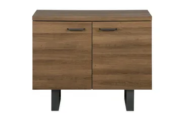 Harvley Skjenk med 2 Dører i Tre med Metallben - Brun - Oppbevaring - Oppbevaringsmøbler - Sideboard & skjenk