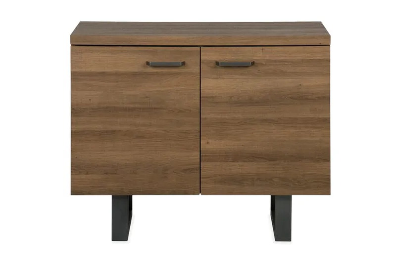 Harvley Skjenk med 2 Dører i Tre med Metallben - Brun - Oppbevaring - Oppbevaringsmøbler - Sideboard & skjenk