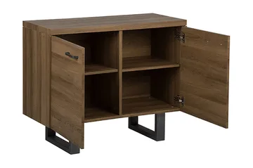 Harvley Skjenk med 2 Dører i Tre med Metallben - Brun - Oppbevaring - Oppbevaringsmøbler - Sideboard & skjenk