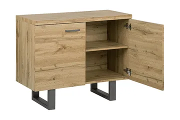 Harvley Skjenk med 2 Dører i Tre med Metallben - Brun - Oppbevaring - Oppbevaringsmøbler - Sideboard & skjenk