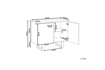 Harvley Skjenk med 2 Dører i Tre med Metallben - Brun - Oppbevaring - Oppbevaringsmøbler - Sideboard & skjenk