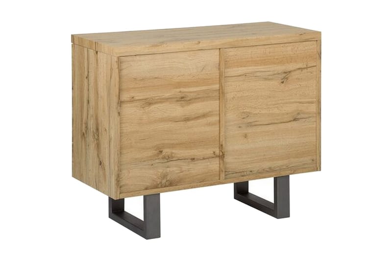 Harvley Skjenk med 2 Dører i Tre med Metallben - Brun - Oppbevaring - Oppbevaringsmøbler - Sideboard & skjenk