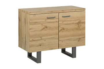 Harvley Skjenk med 2 Dører i Tre med Metallben - Brun - Oppbevaring - Oppbevaringsmøbler - Sideboard & skjenk