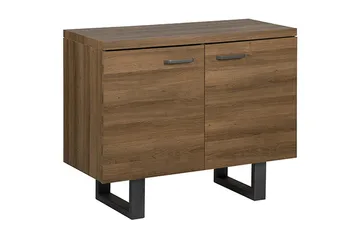 Harvley Skjenk med 2 Dører i Tre med Metallben - Brun - Oppbevaring - Oppbevaringsmøbler - Sideboard & skjenk