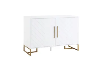 Herringbone Skjenk 122x48 cm Hvit - CosmoLiving - Oppbevaring - Oppbevaringsmøbler - Sideboard & skjenk