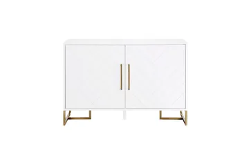 Herringbone Skjenk 122x48 cm Hvit - CosmoLiving - Oppbevaring - Oppbevaringsmøbler - Sideboard & skjenk