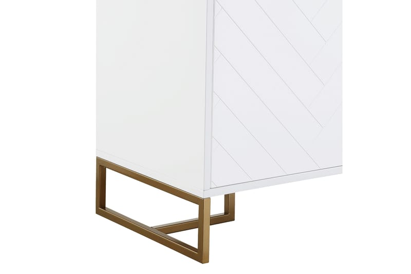 Herringbone Skjenk 122x48 cm Hvit - Oppbevaring - Oppbevaringsmøbler - Sideboard & skjenk