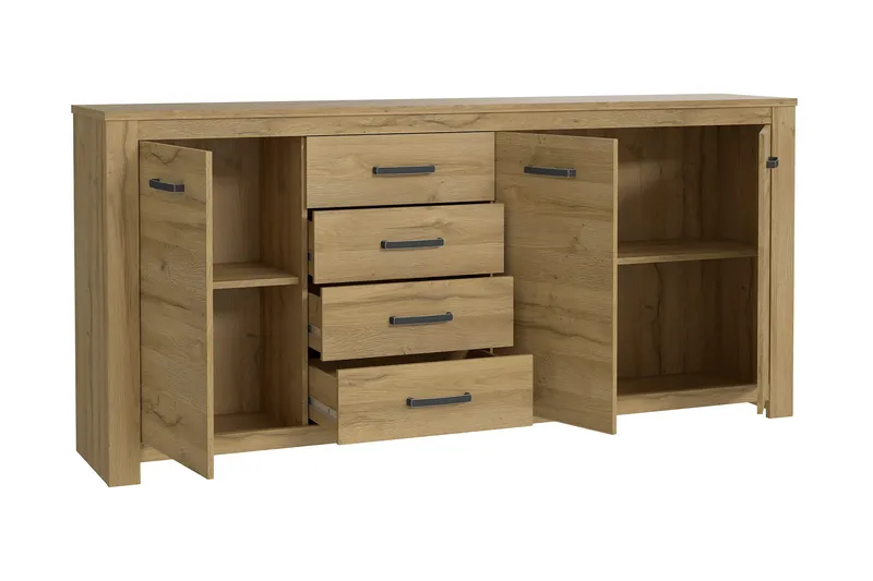 Hovencamp Skjenk 42x206 cm i Tre, Brun