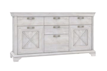 Hurlston Highboard 178 cm - Hvit - Oppbevaring - Oppbevaringsmøbler - Sideboard & skjenk