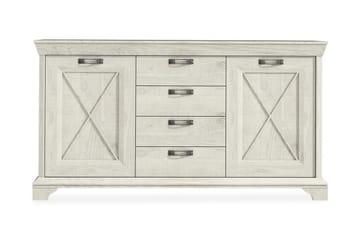 Hurlston Highboard 178 cm - Hvit - Oppbevaring - Oppbevaringsmøbler - Sideboard & skjenk