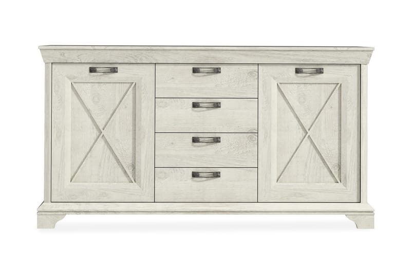 Hurlston Highboard 178 cm - Hvit - Oppbevaring - Oppbevaringsmøbler - Sideboard & skjenk