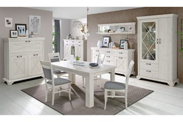 Hurlston Highboard 178 cm - Hvit - Oppbevaring - Oppbevaringsmøbler - Sideboard & skjenk