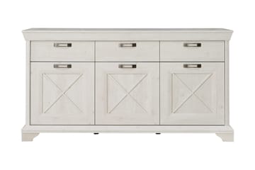 Hurlston Highboard 178 cm - Hvit - Oppbevaring - Oppbevaringsmøbler - Sideboard & skjenk