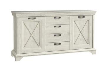 Hurlston Highboard 178 cm - Hvit - Oppbevaring - Oppbevaringsmøbler - Sideboard & skjenk