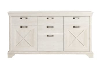 Hurlston Highboard 178 cm - Hvit - Oppbevaring - Oppbevaringsmøbler - Sideboard & skjenk