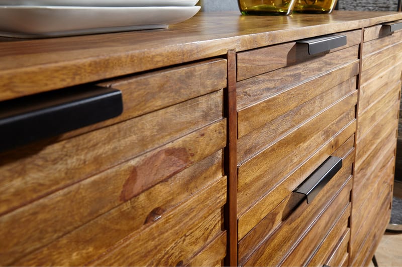Kimbal Skjenk 160x40 cm i Tre med Metallben - Brun - Oppbevaring - Oppbevaringsmøbler - Sideboard & skjenk