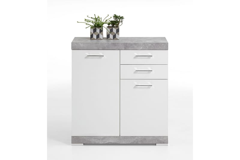 Kiste Celise 80 cm - Hvit|Grå - Sideboard & skjenk