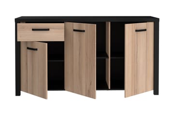 Konitsa Sideboard 52x160 cm - Brun/Svart - Oppbevaring - Oppbevaringsmøbler - Sideboard & skjenk