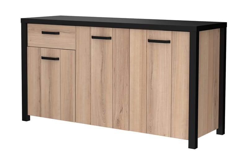 Konitsa Sideboard 52x160 cm - Brun/Svart - Oppbevaring - Oppbevaringsmøbler - Sideboard & skjenk