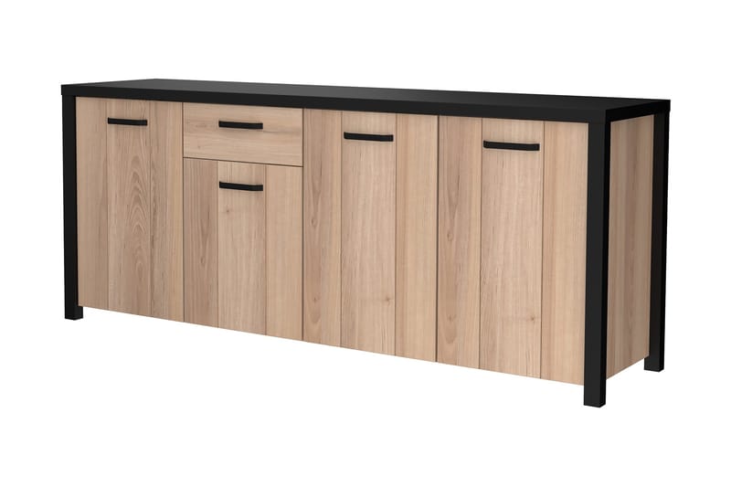 Konitsa Sideboard 52x210 cm - Brun/Svart - Oppbevaring - Oppbevaringsmøbler - Sideboard & skjenk
