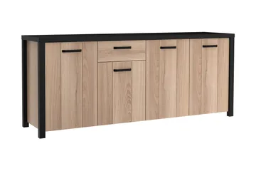 Konitsa Sideboard 52x210 cm - Brun/Svart - Oppbevaring - Oppbevaringsmøbler - Sideboard & skjenk