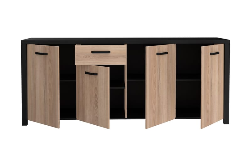 Konitsa Sideboard 52x210 cm - Brun/Svart - Oppbevaring - Oppbevaringsmøbler - Sideboard & skjenk