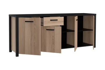 Konitsa Sideboard 52x210 cm - Brun/Svart - Oppbevaring - Oppbevaringsmøbler - Sideboard & skjenk