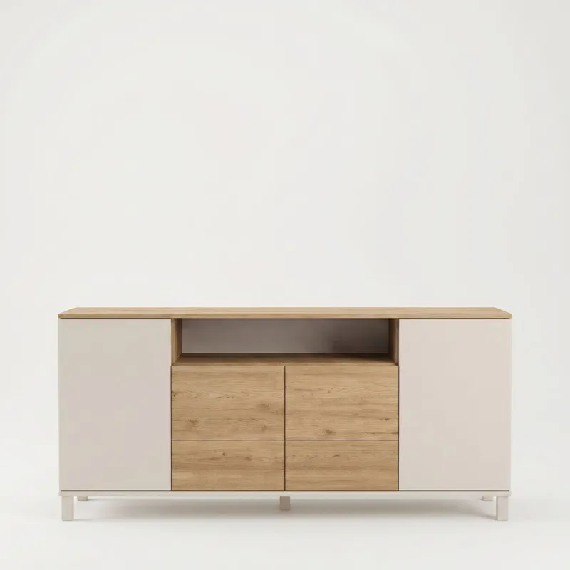Konsollbord Hanah Home Mood (180 x 82,4 x 44,5 cm) Sand Oak, Sand eik