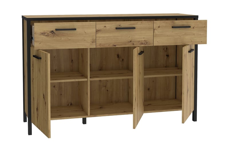 Koufalia Sideboard 40x140 cm - Brun/Svart - Oppbevaring - Oppbevaringsmøbler - Sideboard & skjenk