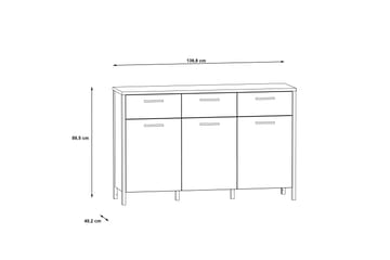 Koufalia Sideboard 40x140 cm - Brun/Svart - Oppbevaring - Oppbevaringsmøbler - Sideboard & skjenk