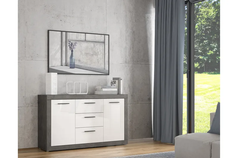 Kranea Sideboard 41x143 cm - Grå/Hvit - Oppbevaring - Oppbevaringsmøbler - Sideboard & skjenk