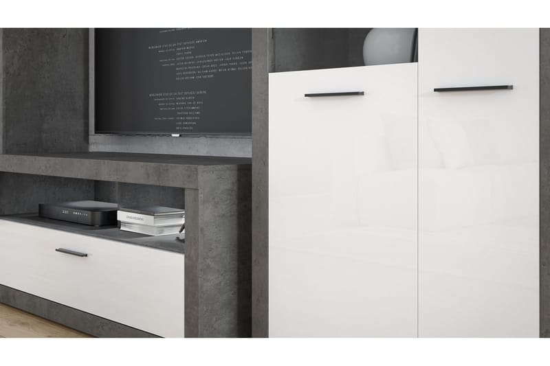 Kranea Sideboard 41x143 cm - Grå/Hvit - Oppbevaring - Oppbevaringsmøbler - Sideboard & skjenk