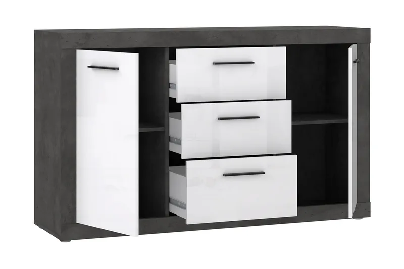 Kranea Sideboard 41x143 cm - Grå/Hvit - Oppbevaring - Oppbevaringsmøbler - Sideboard & skjenk