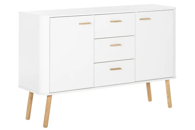 Lausanne Sideboard 136x40 cm - Hvit/Natur - Oppbevaring - Oppbevaringsmøbler - Sideboard & skjenk