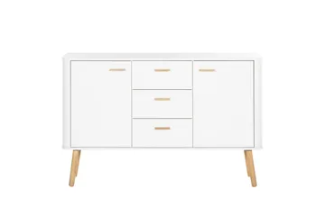 Lausanne Sideboard 136x40 cm - Hvit/Natur - Oppbevaring - Oppbevaringsmøbler - Sideboard & skjenk