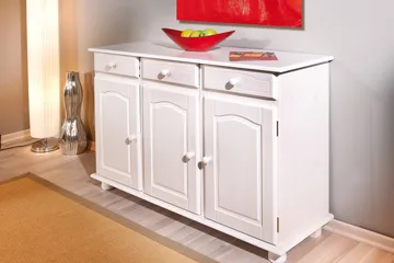 Leksand Skjenk 130 cm - Hvit - Oppbevaring - Oppbevaringsmøbler - Sideboard & skjenk