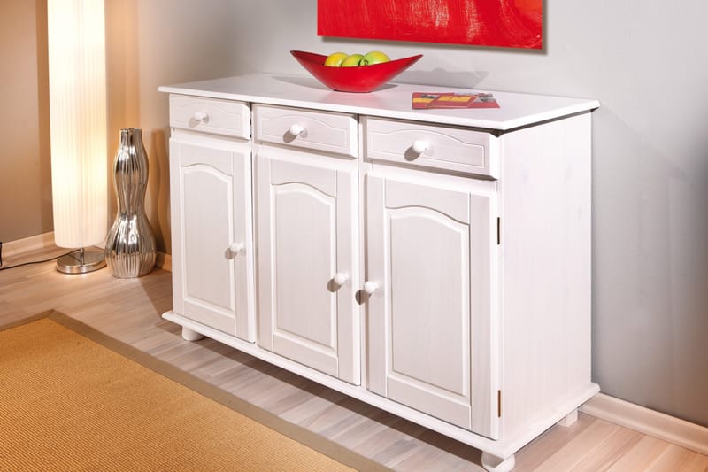 Leksand Skjenk 130 cm - Hvit - Oppbevaring - Oppbevaringsmøbler - Sideboard & skjenk