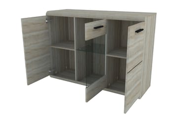 Link Sjenk 120x42x87 cm - Beige / Grå - Oppbevaring - Oppbevaringsmøbler - Sideboard & skjenk